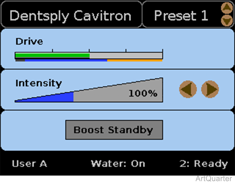 Dentsply Cavitrons Scaler Control Screen
